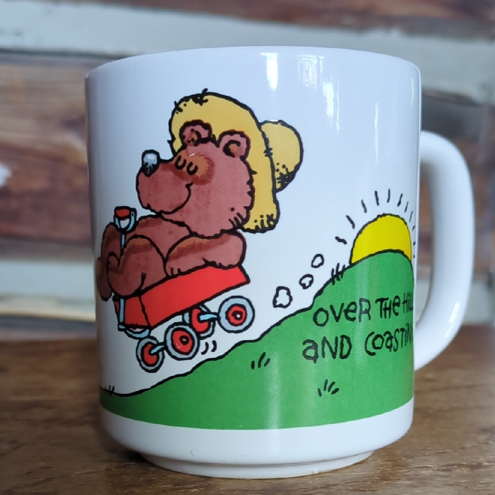 1989 C.M. Paula CO PCM 200 Comic Bear Vintage Mug Over The Hill Gift